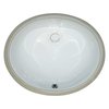 Msi White Oval Porcelain 15" X 12" Undermount Bathroom Vanity Vessel Sink ZOR-SIN-PT-0001
